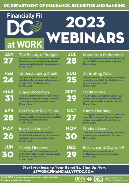 Full List of Upcoming Financially Fit At Work Events