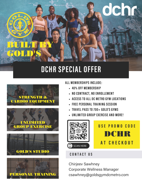 Gold's Gym DC Metro DCHR Special Offer Flyer