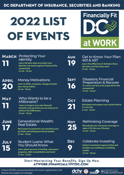 Full List of Upcoming Financially Fit At Work Events